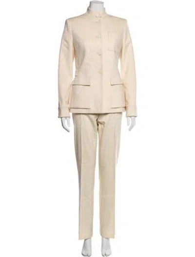 Pre-owned Luciano Barbera Wool Skirt Set In Neutrals