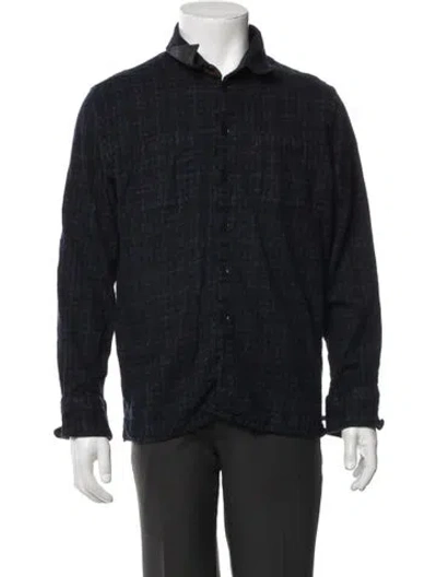 Pre-owned Luciano Barbera Wool Trucker Jacket In Blue