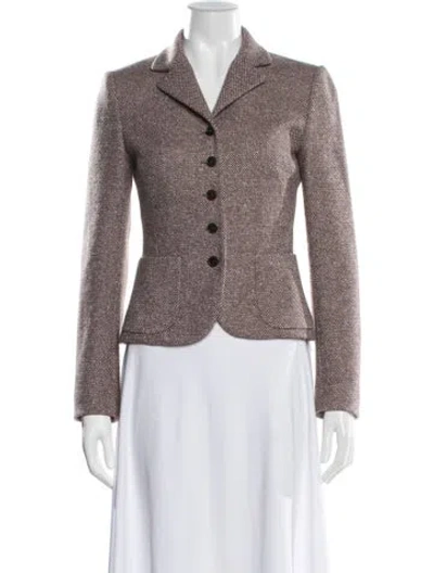 Pre-owned Luciano Barbera Wool Tweed Pattern Blazer In Multi