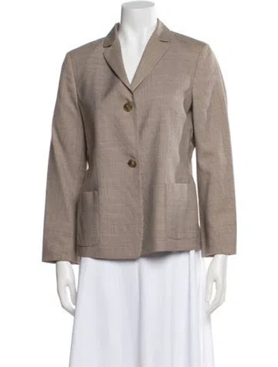 Pre-owned Luciano Barbera Wool Tweed Pattern Blazer In Neutral
