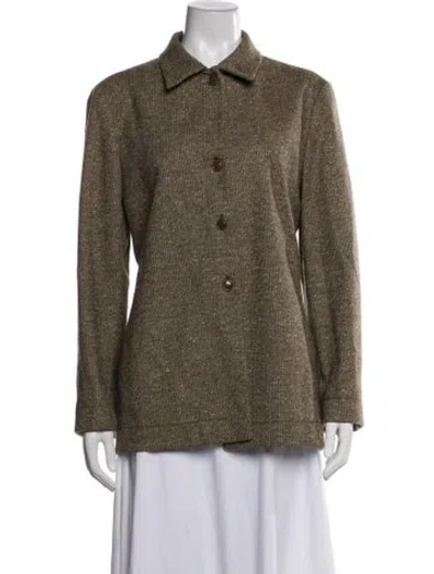 Pre-owned Luciano Barbera Wool Tweed Pattern Blazer In Neutrals