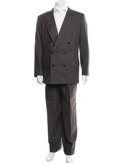 Pre-owned Luciano Barbera Wool Two-piece Suit In Grey