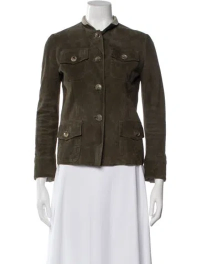 Pre-owned Luciano Barbera Wool Utility Jacket In Green