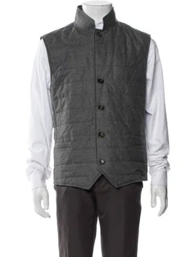 Pre-owned Luciano Barbera Wool Vest In Gray