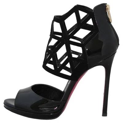 Pre-owned Luciano Padovan High Sandal Size 40 In Black