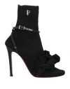 Luciano Padovan Woman Ankle Boots Black Size 8 Textile Fibers