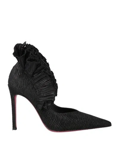 Luciano Padovan Woman Pumps Black Size 8 Textile Fibers