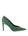 Luciano Padovan Woman Pumps Emerald Green Size 8 Textile Fibers In Green