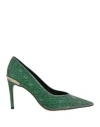 Luciano Padovan Woman Pumps Green Size 8 Textile Fibers