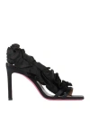 Luciano Padovan Woman Sandals Black Size 8 Textile Fibers In Black