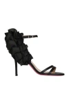 Luciano Padovan Woman Sandals Black Size 8 Textile Fibers In Black