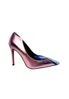 Luciano Padovan Women's Shoes  Decollete A Punta Con Tacco Laminated Multi Rose In Multicolor
