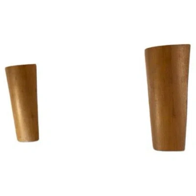 Pre-owned Lucid A Pair Of Post-modern Wall Appliques Sconces By , France 1990 In Brown