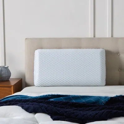 Lucid Bamboo Charcoal And Gel Memory Foam Soft-medium Support Pillow In White