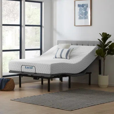 Lucid Comfort 10'' Medium Gel Memory Foam Mattress And Adjustable Base