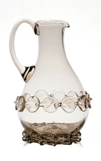 Lucie Claudia Podrabska - Contemporary Carafes In Glass With Ornaments - Mouthblown Collection - Cle In Multi
