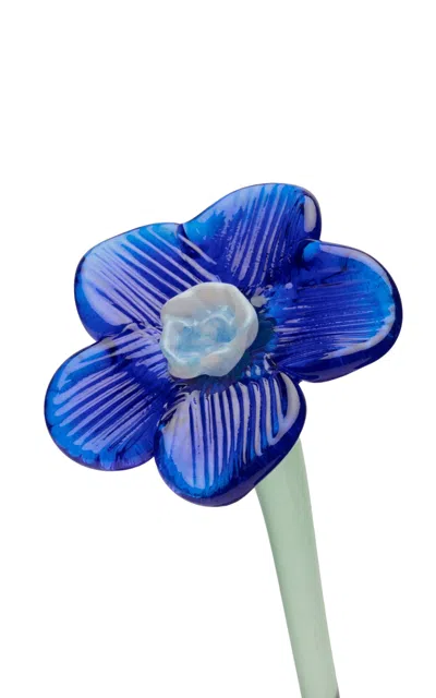 Lucie Claudia Podrabska - Mouthblown Crystal Glass Flower - Blue