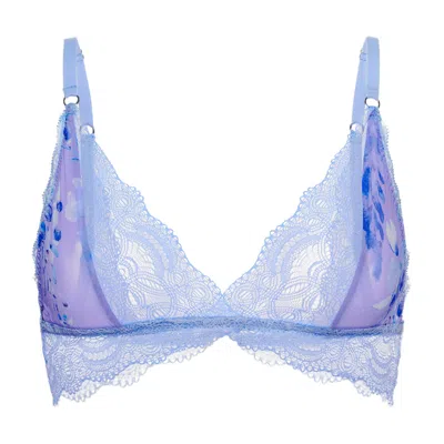 Luciela Women's Pink / Purple / Blue Purple Wisteria Lace Bralette