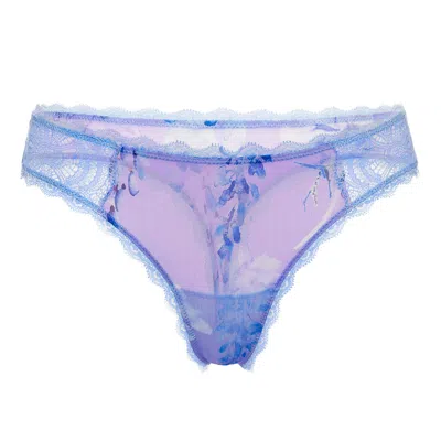 Luciela Women's Blue Purple Wisteria Thong