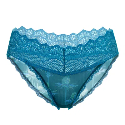 Luciela Women's Green Teal Thistle Brief