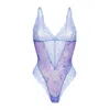 Luciela Women's Pink / Purple / Blue Purple Wisteria Bodysuit In Pink/purple/blue