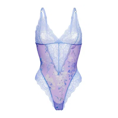 Luciela Women's Pink / Purple / Blue Purple Wisteria Bodysuit In Pink/purple/blue