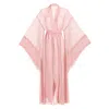 Luciela Women's Pink / Purple Pink Bell-sleeved Kimono In Pink/purple