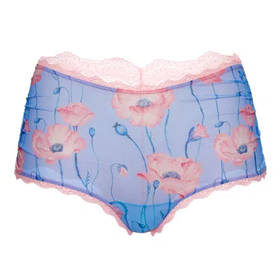 Luciela Women's Blue / Pink / Purple Pink Poppy Short In Pink/purple