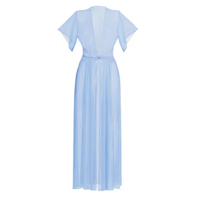 Luciela Women's Sheer Blue Robe