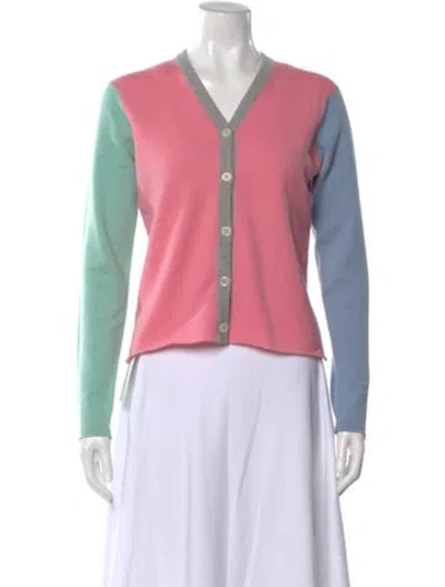 Pre-owned Lucien Pellat-finet Cashmere Colorblock Pattern Sweater