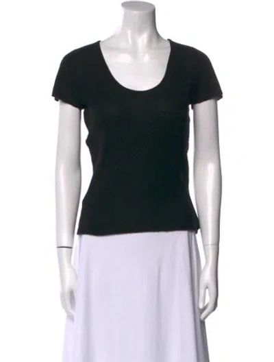 Pre-owned Lucien Pellat-finet Cashmere Scoop Neck Sweater In Black