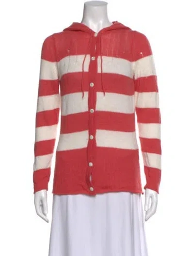 Pre-owned Lucien Pellat-finet Cashmere Striped Sweater In Pink