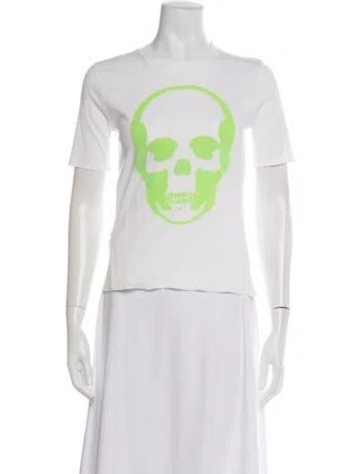 Pre-owned Lucien Pellat-finet Graphic Print Crew Neck T-shirt In White