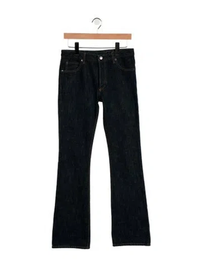 Pre-owned Lucien Pellat-finet Mid-rise Flared Jeans In Blue