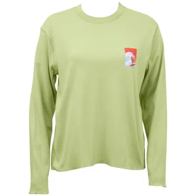 Pre-owned Lucien Pellat-finet Spring Summer 2002 Lime Green Shirt With Surfer