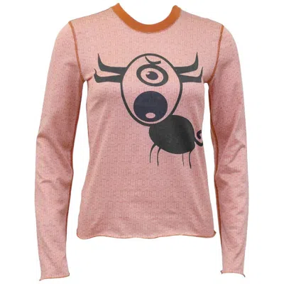 Pre-owned Lucien Pellat-finet Spring Summer 2003 Orange Shirt With Abstract Bull