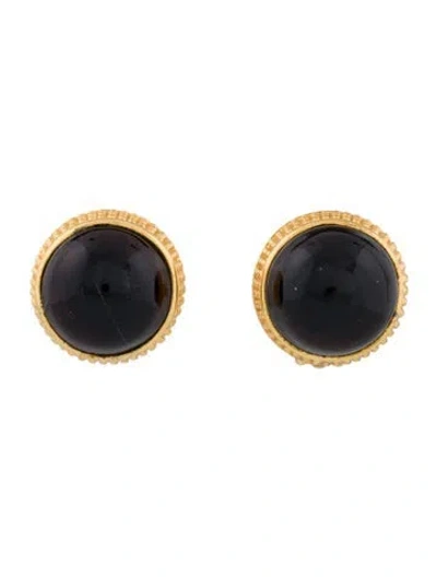 Pre-owned Lucien Piccard Glass Clip-on Earrings In Multi