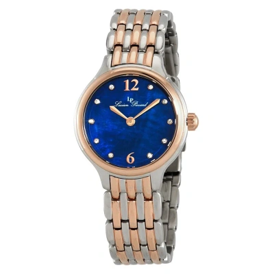 Lucien Piccard Lauren Blue Dial Ladies Watch Lp-28021-sr-33mop In Two Tone  / Blue / Gold / Gold Tone / Rose / Rose Gold / Rose Gold Tone