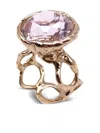 Lucifer Vir Honestus 18kt Rose Gold Reticolo Morganite Ring In Pink