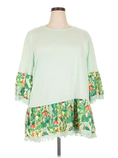 Pre-owned Lucky & Blessed Casual Dress In Green