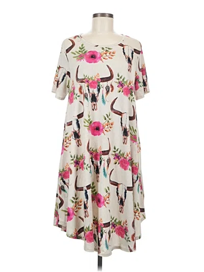 Pre-owned Lucky & Blessed Casual Dress In Ivory