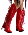 Lucky & Blessed Fringe Daytona Concert Boot In Red In Red