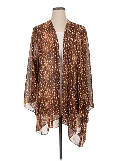 Pre-owned Lucky & Blessed Kimono In Brown