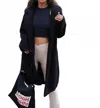 Lucky & Blessed Times Square Teddy Coat In Black In Black