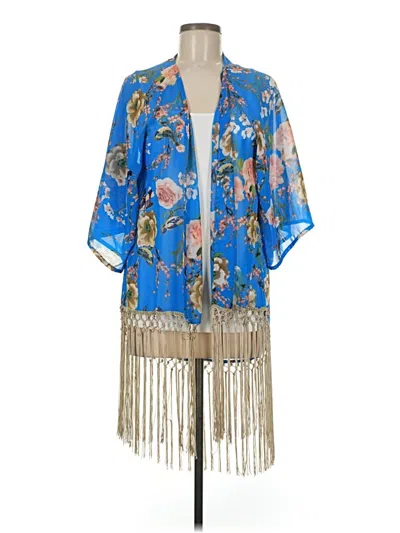 Pre-owned Lucky & Coco Kimono In Blue
