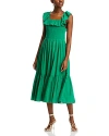 Lucky & Coco Midi Dress In Bright Green