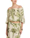 Lucky & Coco Off-the-shoulder Top In Green