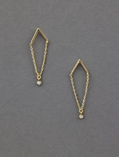 Lucky Brand 14k Gold Plated Chain Stud Earring In Multi