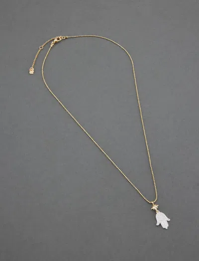 Lucky Brand 14k Gold Plated Hamsa Pendant