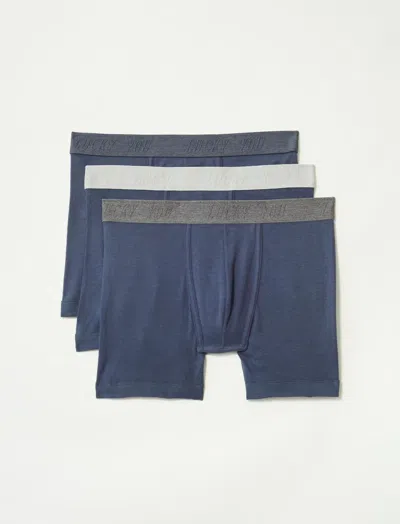 Lucky Brand 3 Pack Cotton Viscose Boxer Briefs In Blue